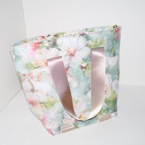 Whimsical Flowers in Beige- Shopper