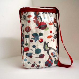 Red Abstract Birds Wine Cooler